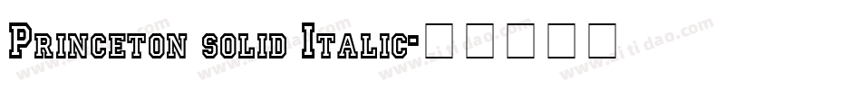 Princeton solid Italic字体转换
